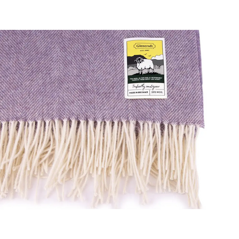 Herringbone Pure New Wool Blanket - Heather - Throws & Blankets