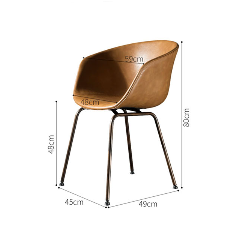 Tan leather herron dining chair set of 2 with slender black metal legs perfect for stylish dining rooms