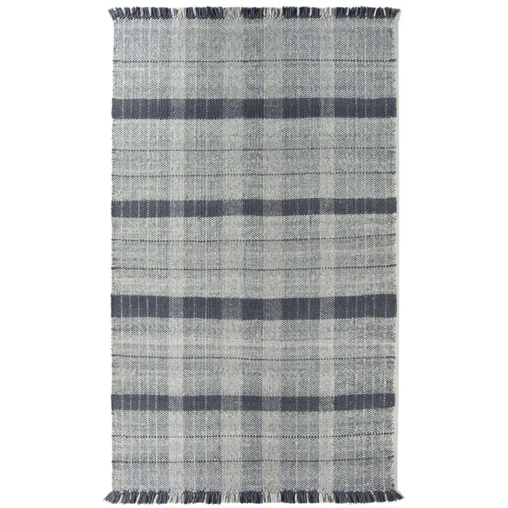 Highland Navy Checkered Rug - 80X150 cm - Rugs