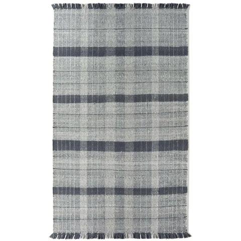 Highland Navy Checkered Rug - 80X150 cm - Rugs