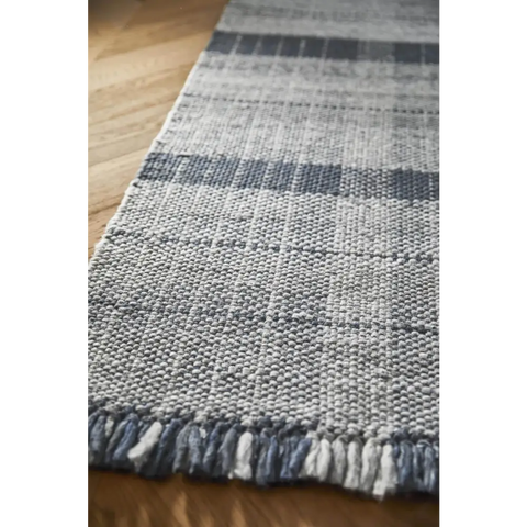 Highland Navy Checkered Rug - Rugs