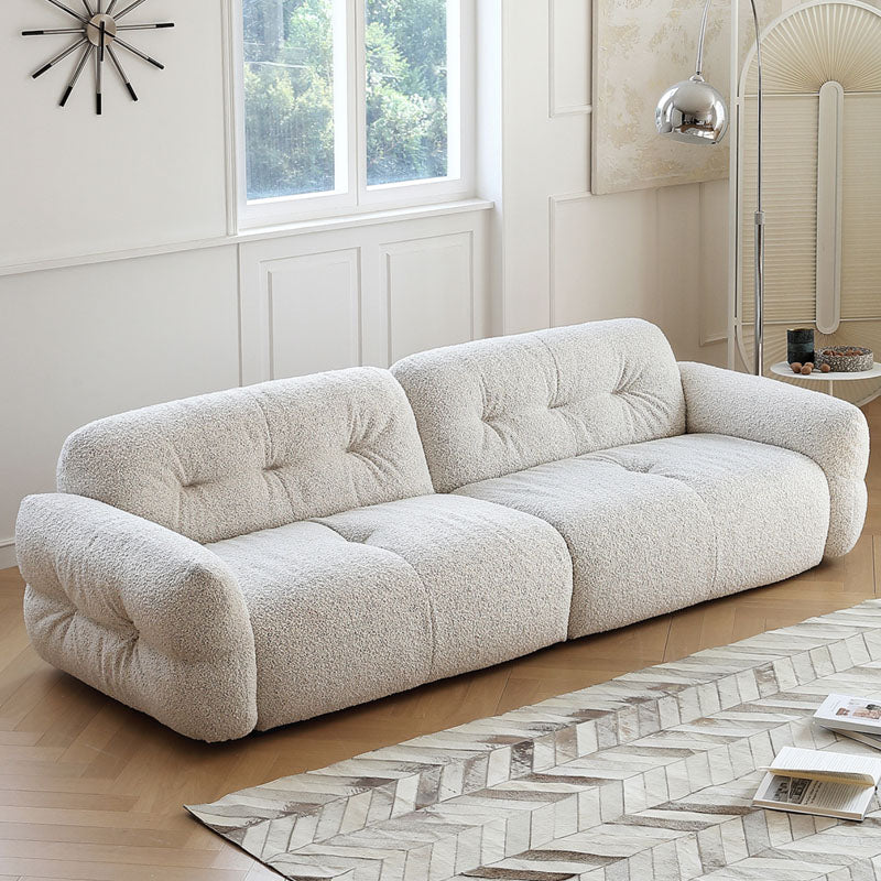 Hilda Two Seater,Three Seater Sofa, Boucle, Off White