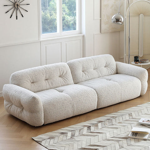 Hilda Two Seater,Three Seater Sofa, Boucle, Off White
