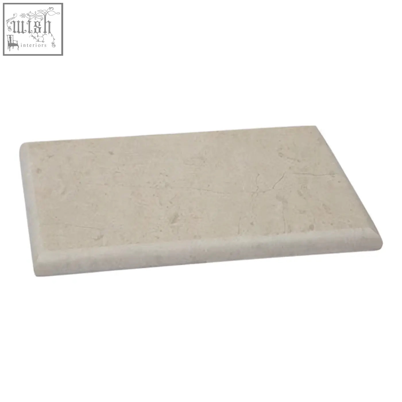 Beige himaya champagne marble rectangular chopping board with subtle veining and smooth rounded edges perfect for serving