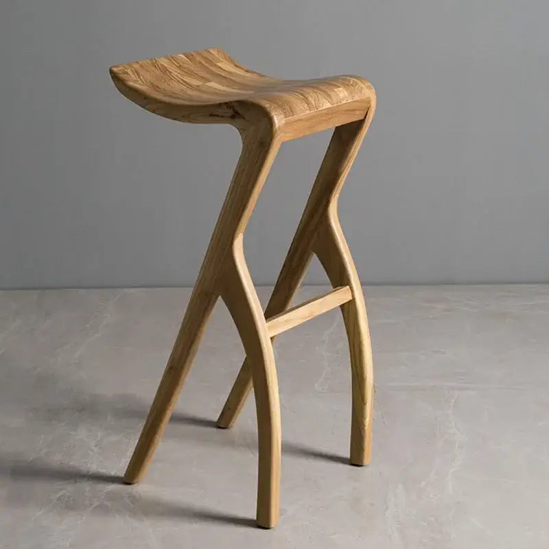 Hina Bar Stool - 45cm - Wood / Singular - Bar Stool