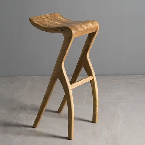 Hina Bar Stool - 45cm - Wood / Singular - Bar Stool