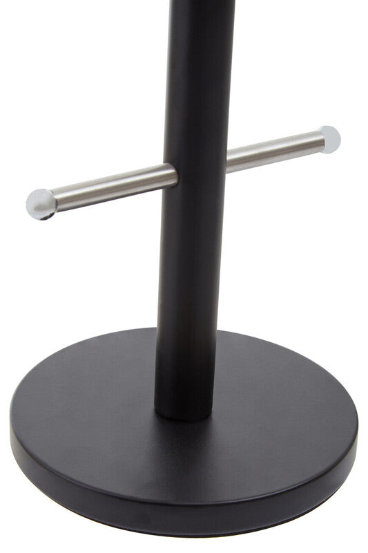 Hirano matt black mug tree with matt black metal stand and chrome bars for holding 6 cups