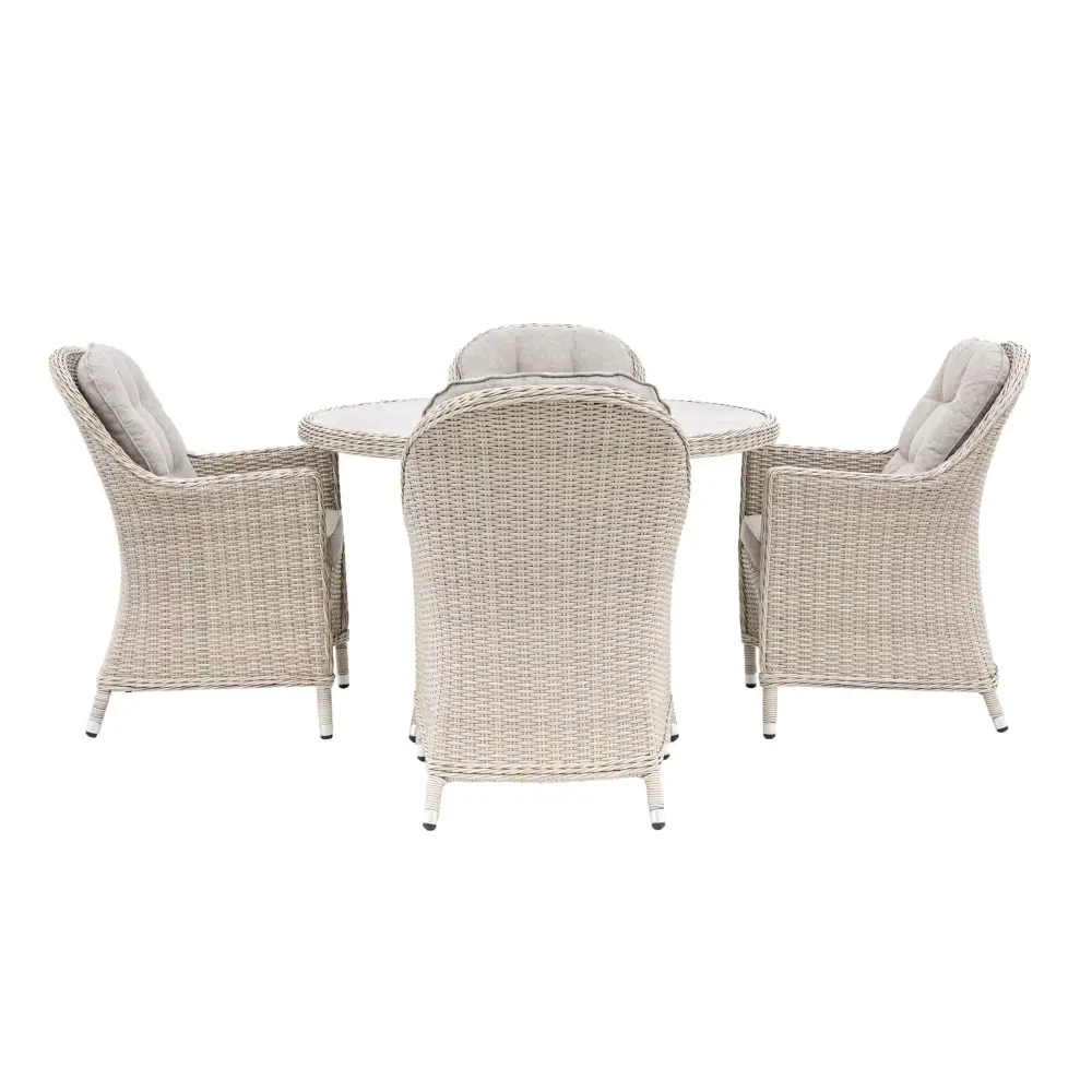 Holton 4 Round Table Set - outdoor table and chairs