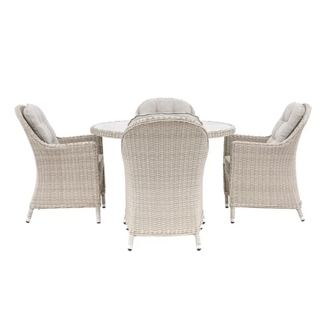 Holton 4 Round Table Set - outdoor table and chairs