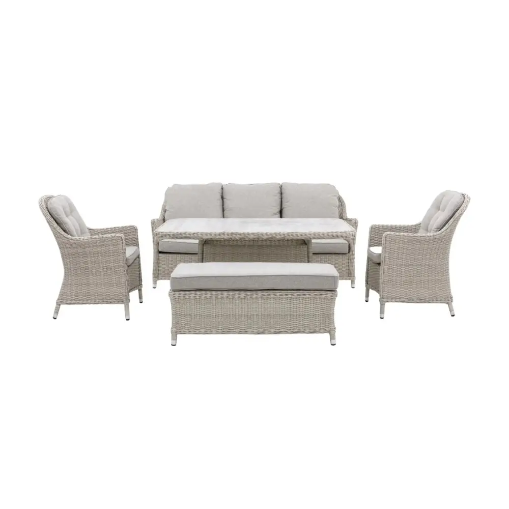 Holton Garden Suite Rectangle Table set - outdoor table and chairs