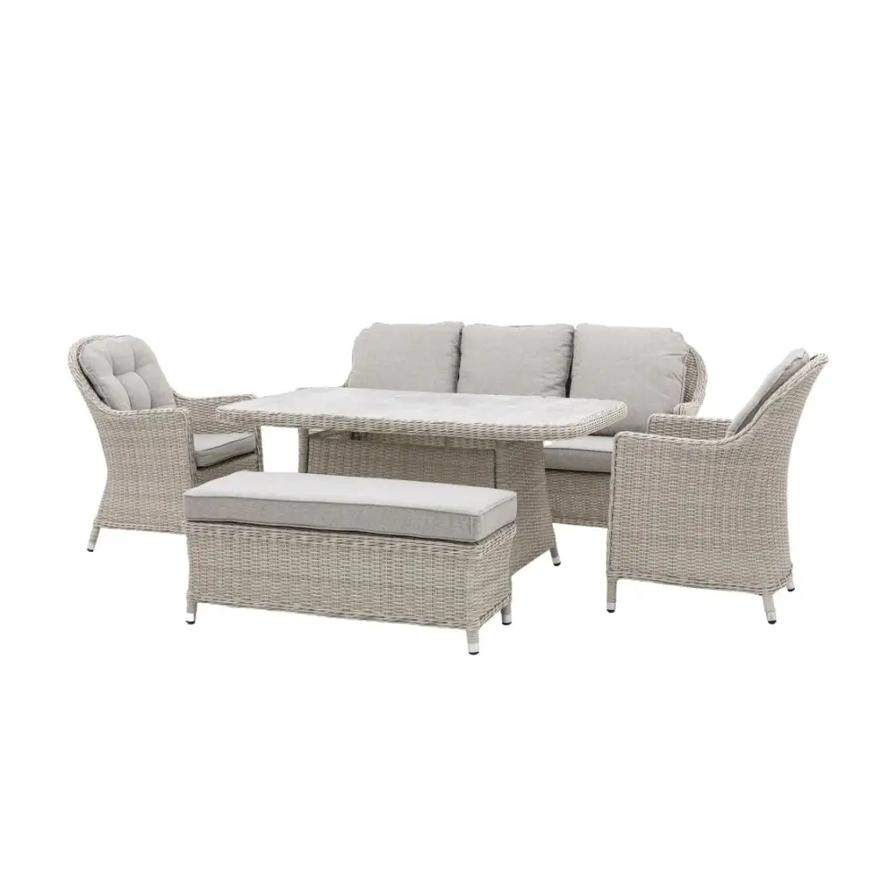 Holton Garden Suite Rectangle Table set - outdoor table and chairs