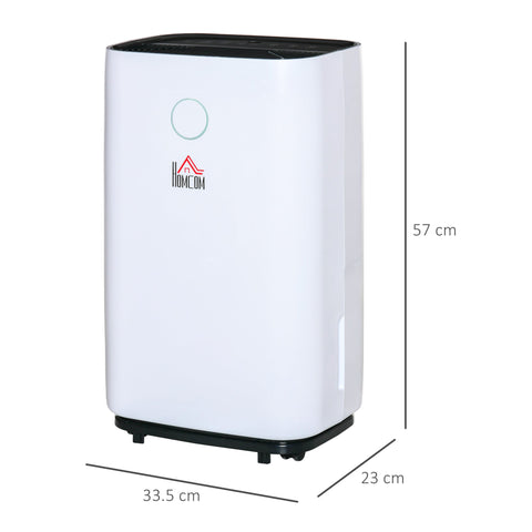 White and black homcom 16l portable dehumidifier with led screen sleep mode 38db operation for home use