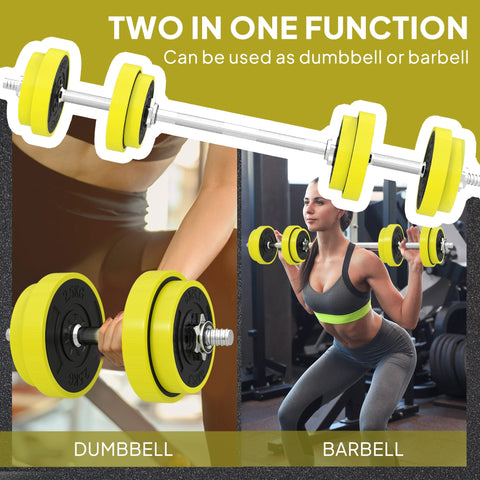 Bright yellow and black metal sand weight plates on silver barbell 5cm x 40l for long service life home gym use
