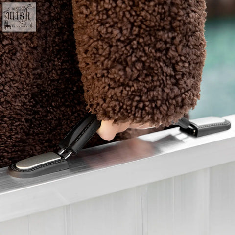 Black and silver zipper pull with textured grip on HOMCOM 2ft aluminium alloy wheelchair ramp 61l x 72w folding handle