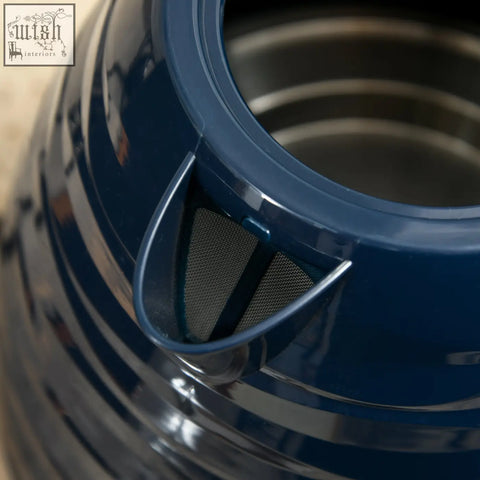 Deep blue homcom rapid boil kettle with metallic mesh filter inside spout for quick boil and easy pouring