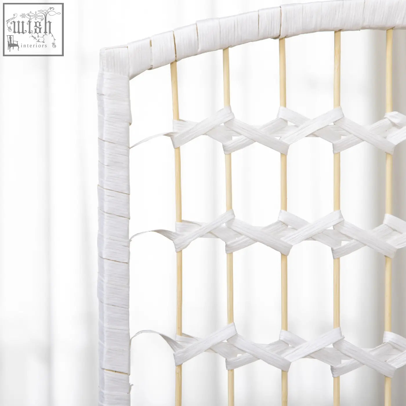 Homcom 4 panel folding room divider with white woven paper rope mesh and wooden frame for privacy and space separation