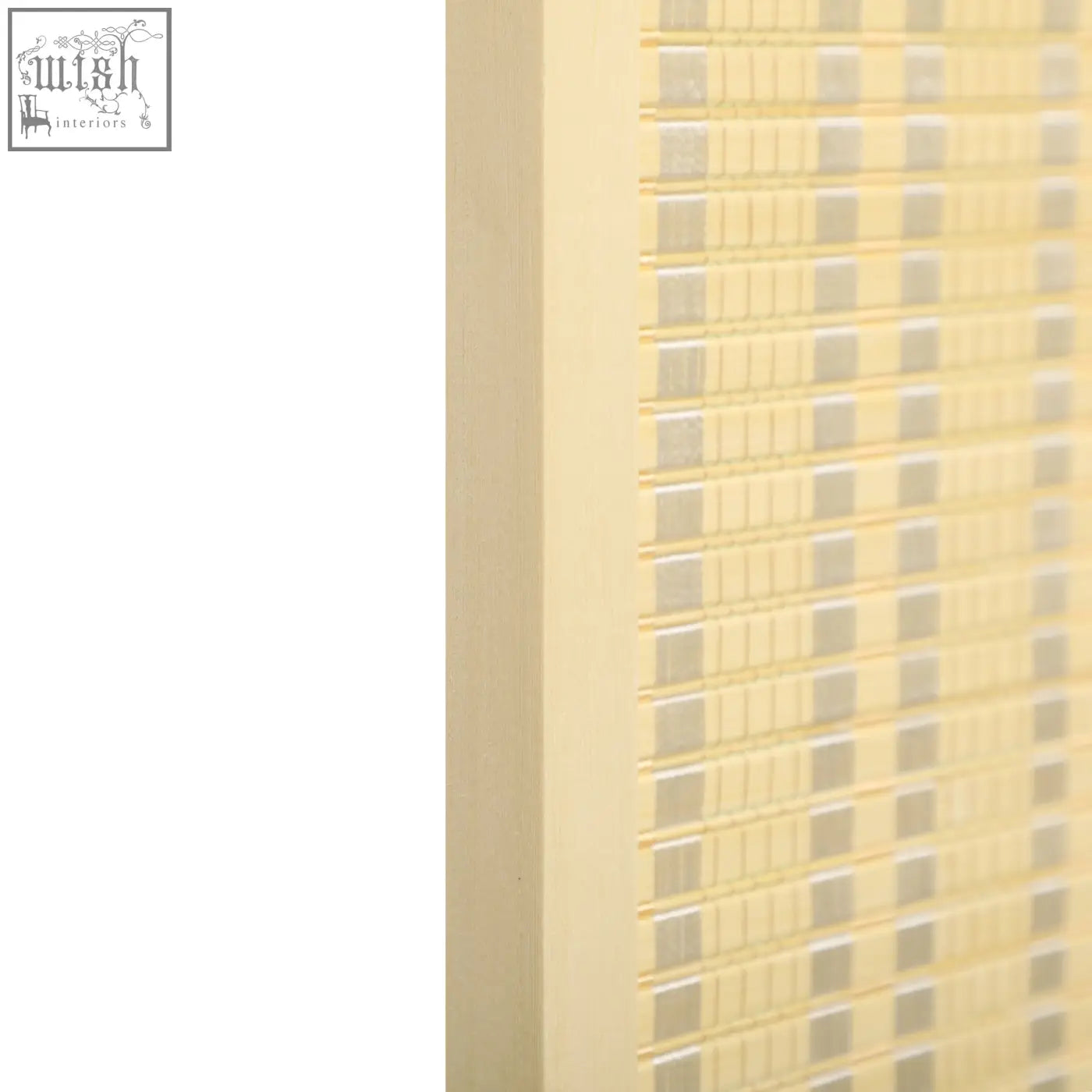 Beige mosaic tile panel room divider with wooden frame and translucent squares in homcom 4 panel folding screen