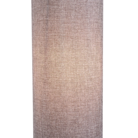 HOMCOM 47-Inch Modern Wooden Floor Lamp for Bedroom, Study or Living Space with Fabric Linen Shade (Grey)  120 CM
