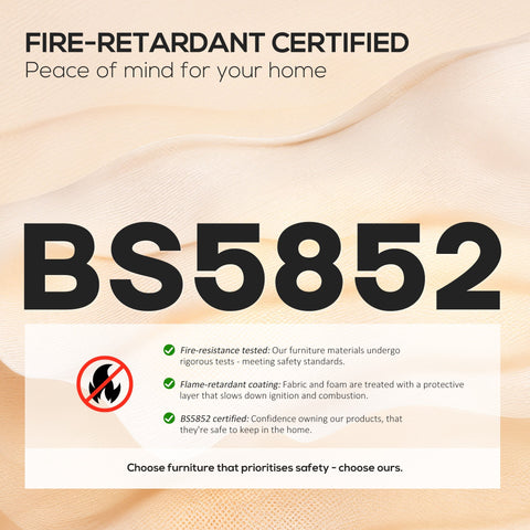 Grey homcom 4ft6 double ottoman bed frame with fire-retardant bs5852 materials and flame-resistant coating suitable mattress
