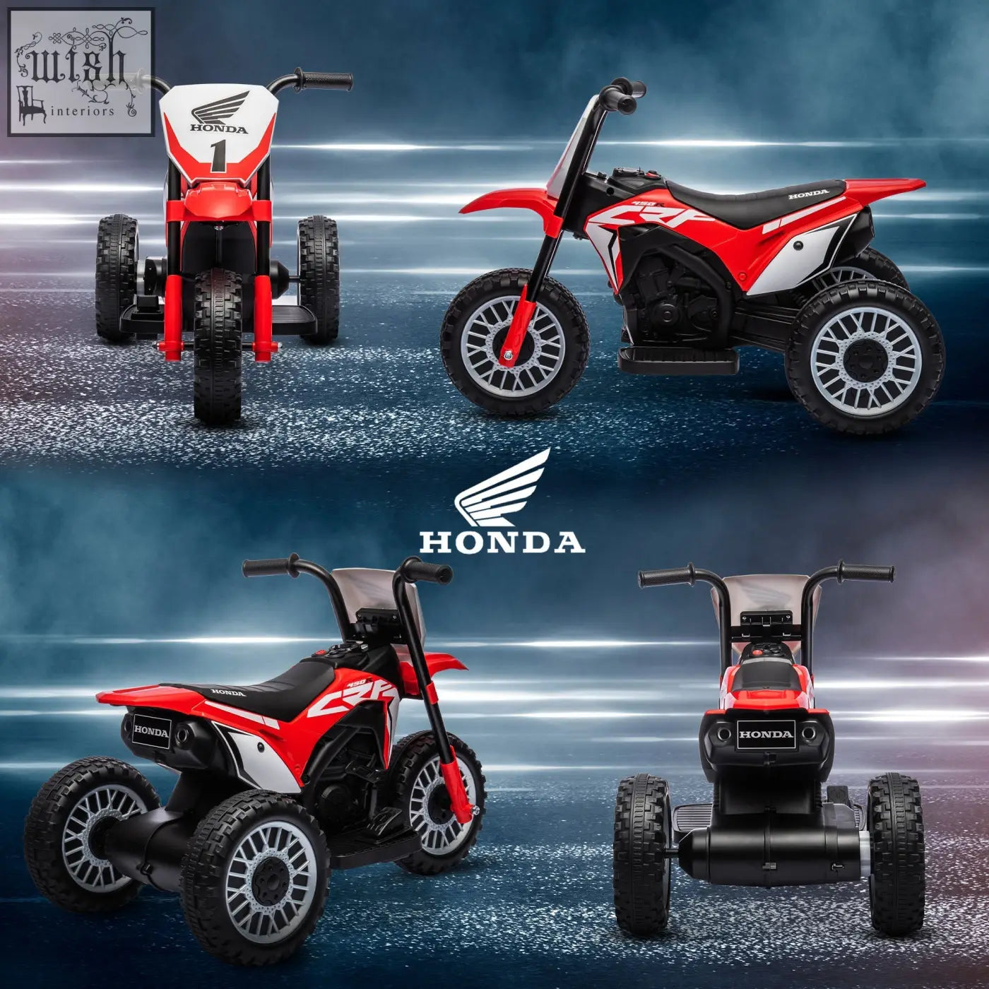 Red and white HOMCOM 6V kids electric ride-on motorcycle with start-up sounds and rugged tires for toddlers