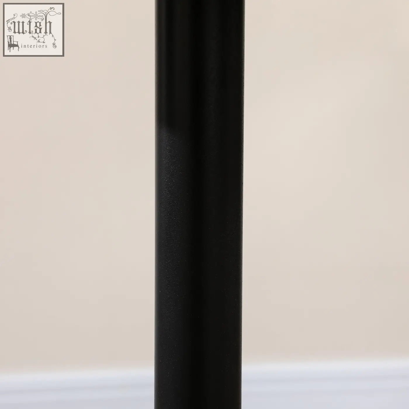 Black cylindrical pole with a smooth matte finish for homcom 75h x cea670cm two-person dining table powder coated steel frame