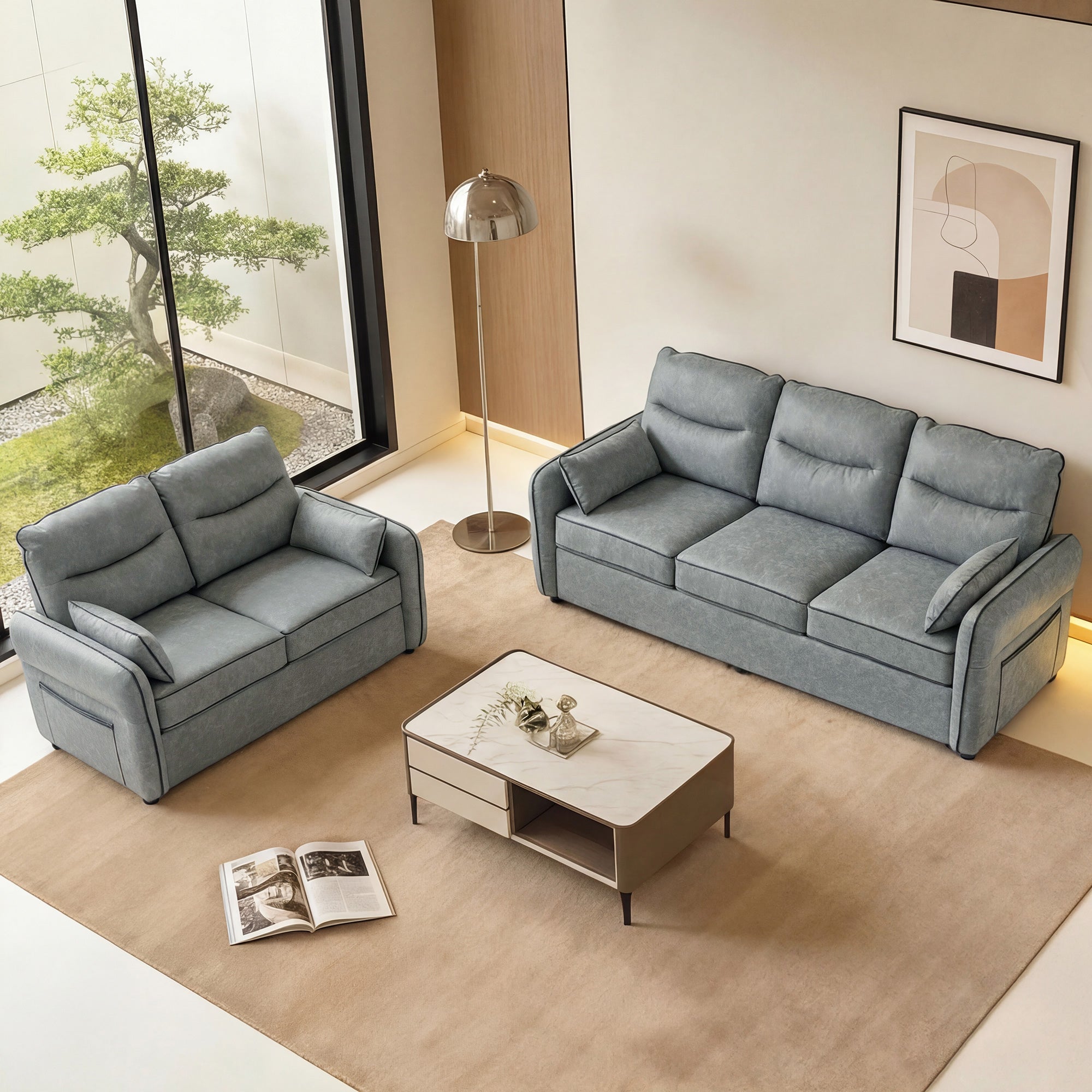 Modern gray homcom accent chair with sleek faux leather fabric and minimalist design for stylish seating
