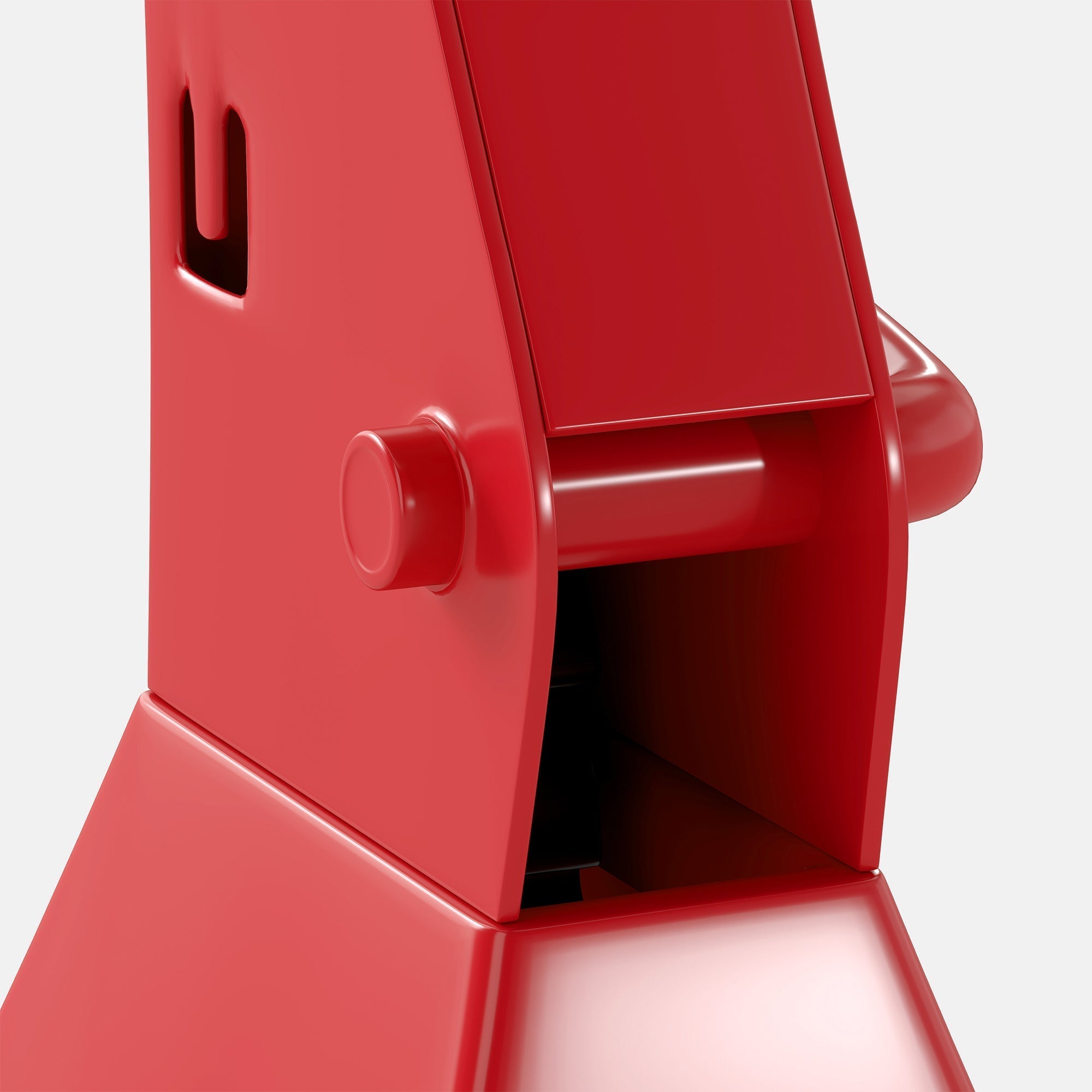 Red plastic homcom jack stand with handle and lever made of carbon steel for heavy duty car lift tool use