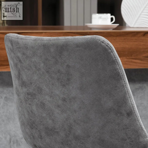Homcom bar stools set of 2 gray velvet swivel bar stools with adjustable footrest for kitchen island use perfect for microfibre cloth cleaning
