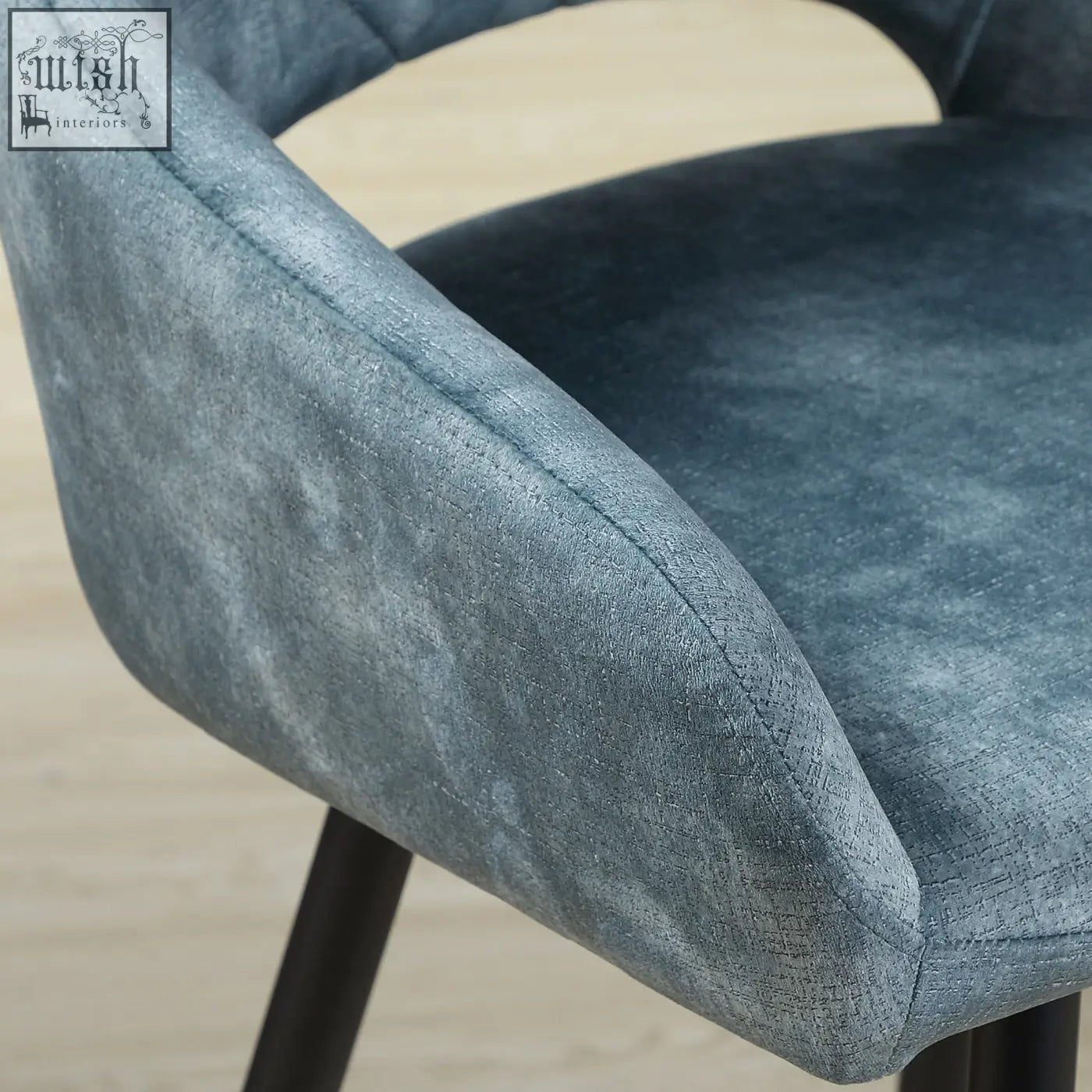 Modern homcom bar stools set of 2 with beautiful velvet-feel upholstery in muted blue and sleek black metal legs