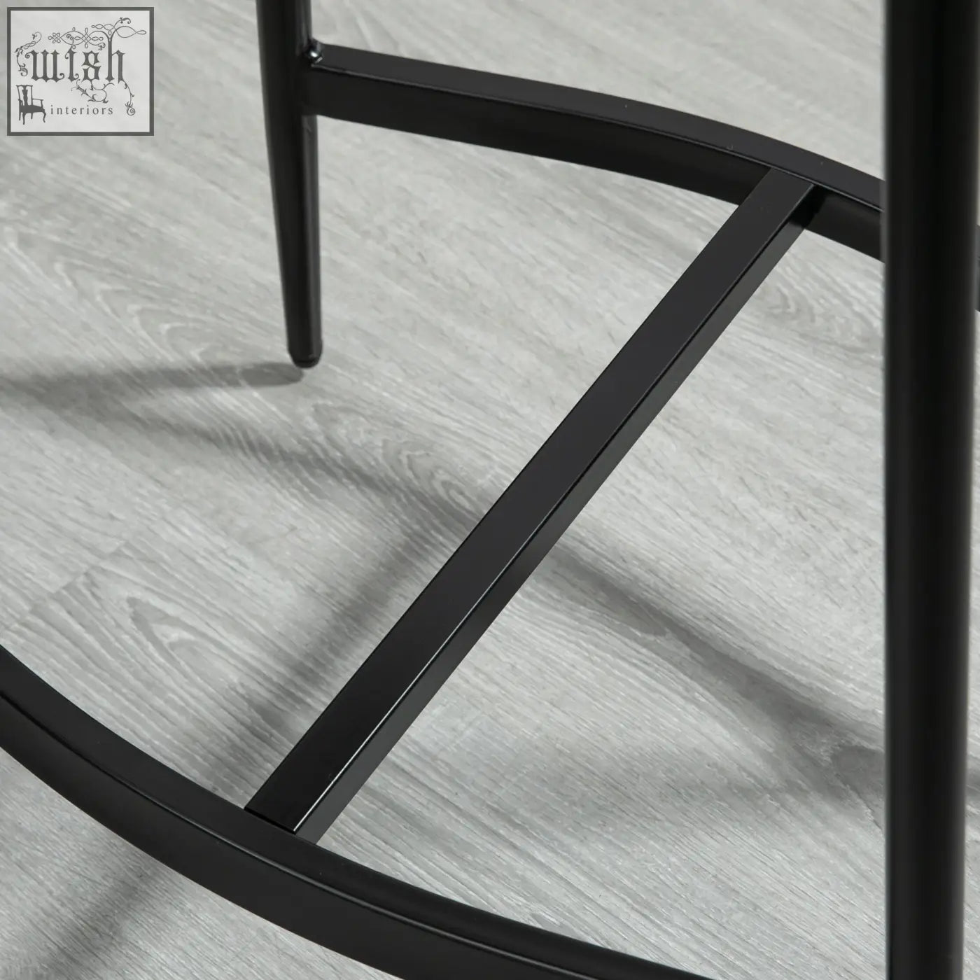 Black metal bar stool frame with sleek modern design and matte finish for homcom breakfast bar stools steel frame