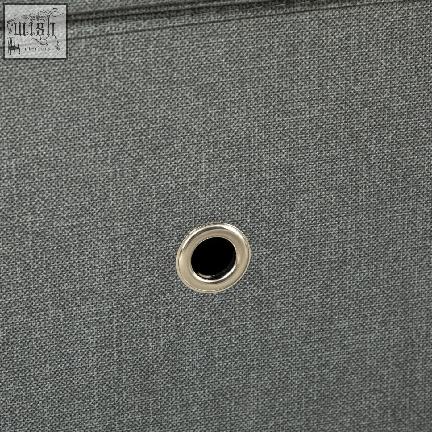 Gray textured fabric drawer with silver metal grommet on homcom clothes rail garment rack for bedroom storage