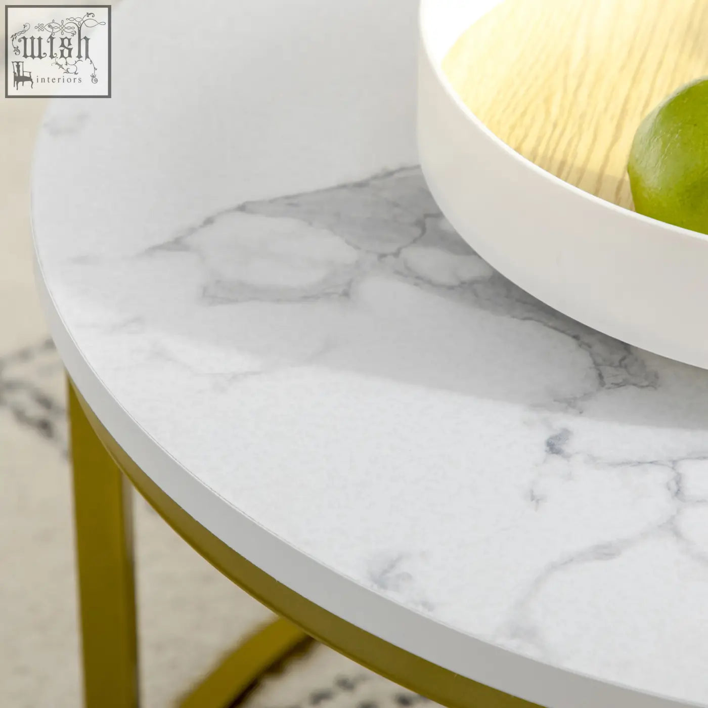 Homcom coffee table set of 2 with white marble effect tabletops and gold metal legs perfect for living room use