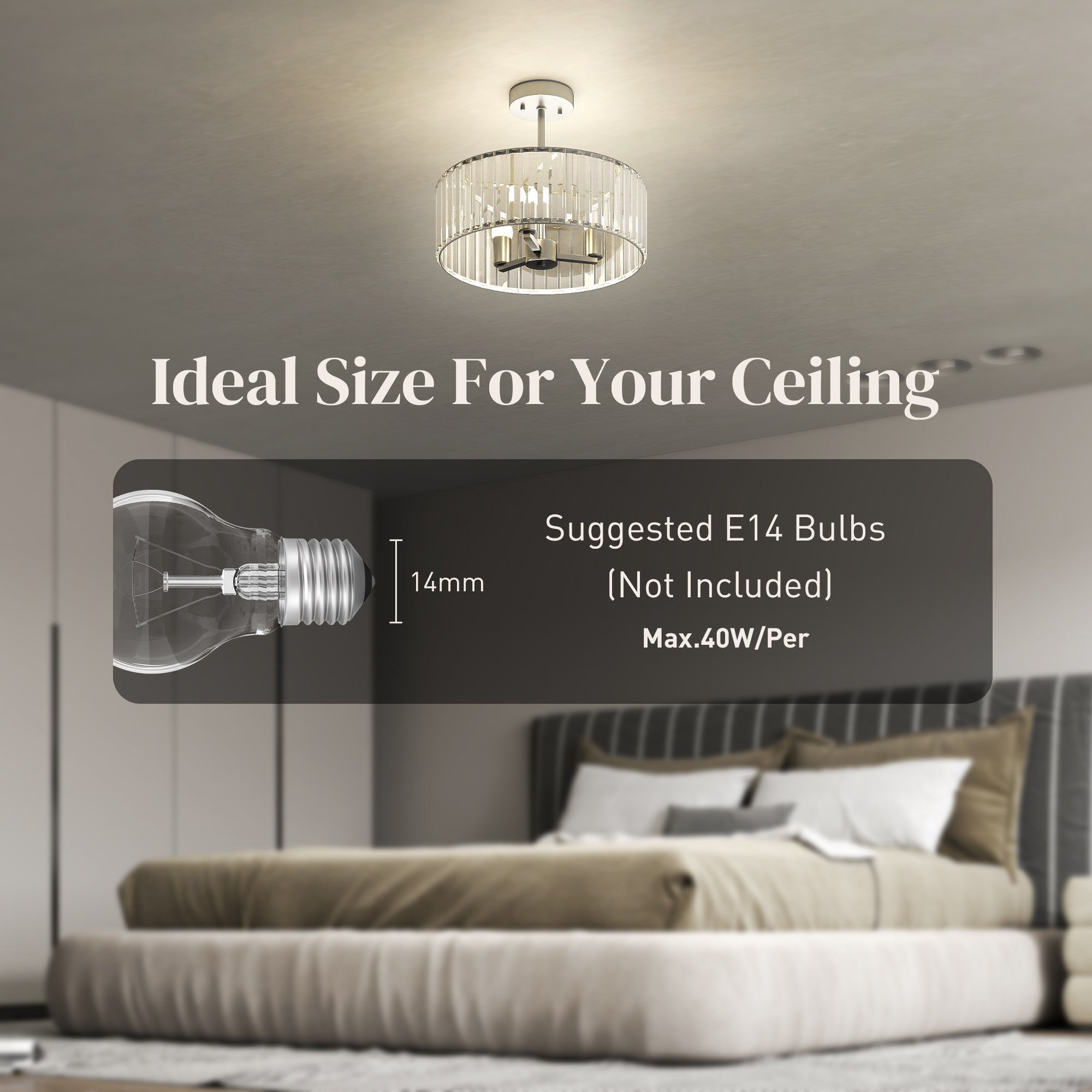 Modern chrome-finished homcom crystal ceiling light fixture with circular design and clear crystal accents for living room