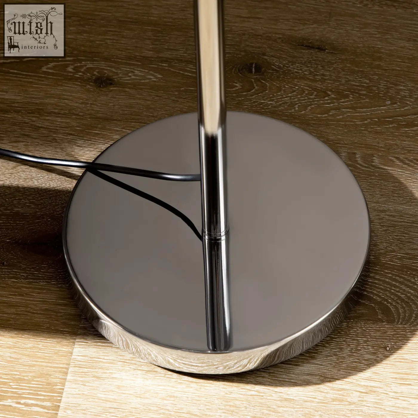 Chrome finished table lamp base with sleek metal frame and polished surface from homcom crystal floor lamp silver