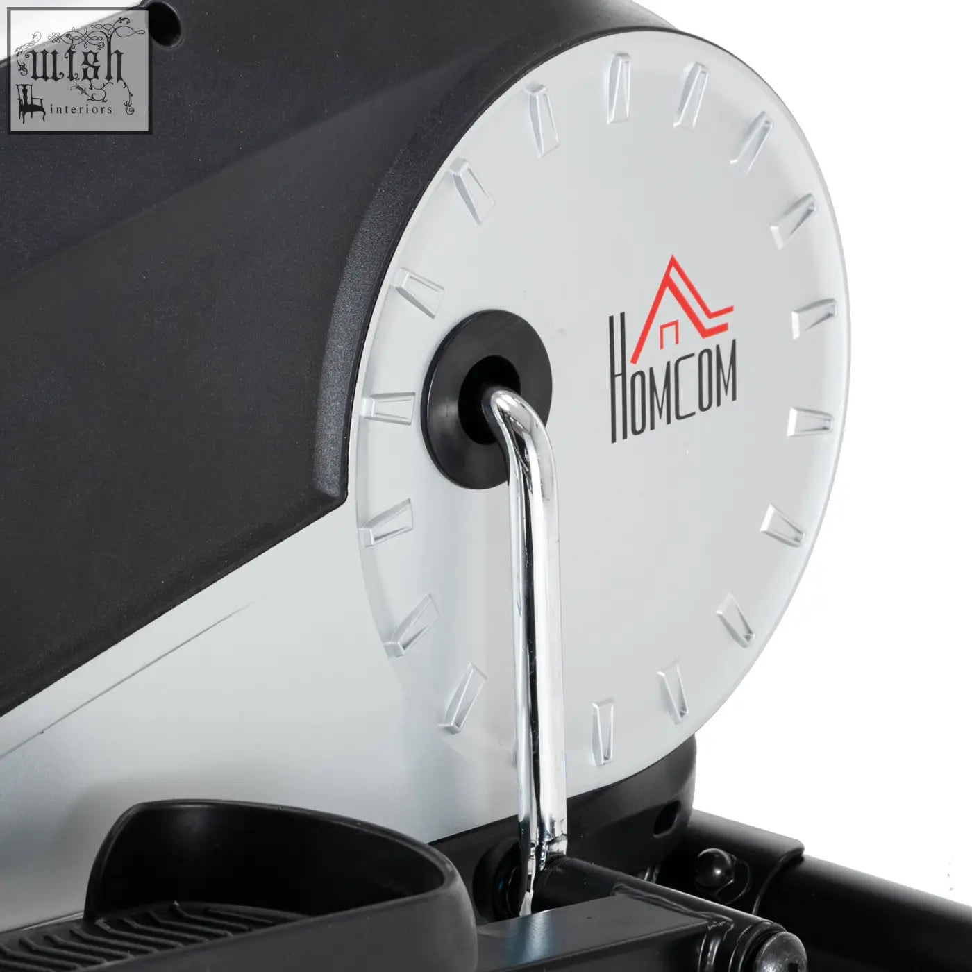 White and black homcom elliptical cross trainer with lcd monitor heart rate sensor and eight level magnetic resistance