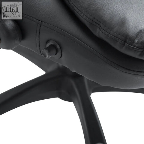Black leather homcom massage office chair with heat feature and sturdy metal base for executive workspace
