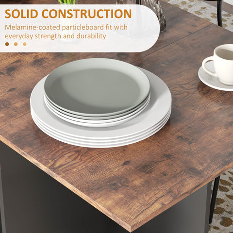Stack of six melamine-coated drop leaf table plates with matte gray top and white undersides for homcom 72w x 75hcm