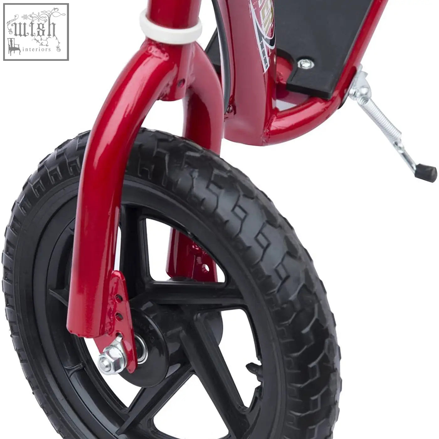 Red homcom kids scooter with black tires silver kickstand adjustable handlebars and foot deck for ages 5 to 12