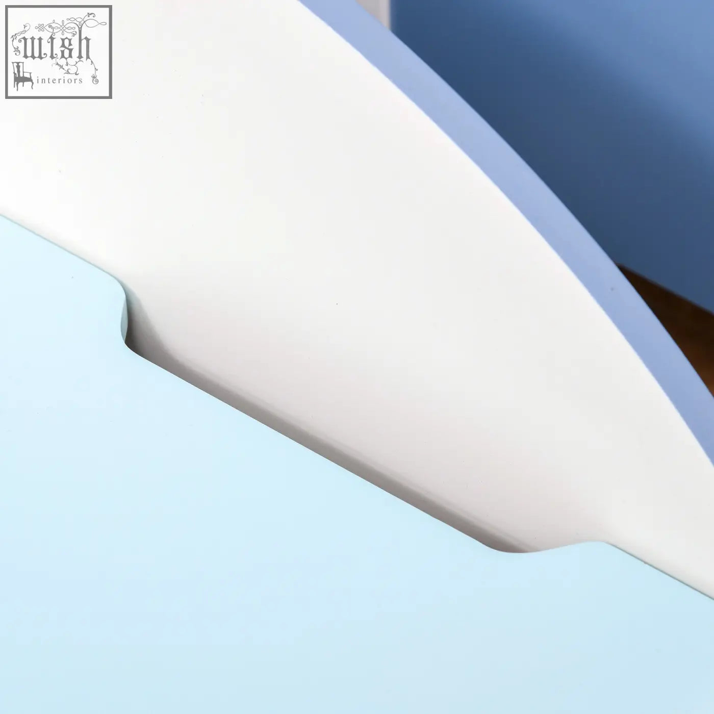 White and light blue curved plastic edge on homcom kids wooden toy box storage box bench for playroom organization