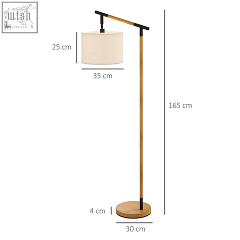 Modern homcom floor lamp with slender gold metal pole black accents off-white shade and led bulb included