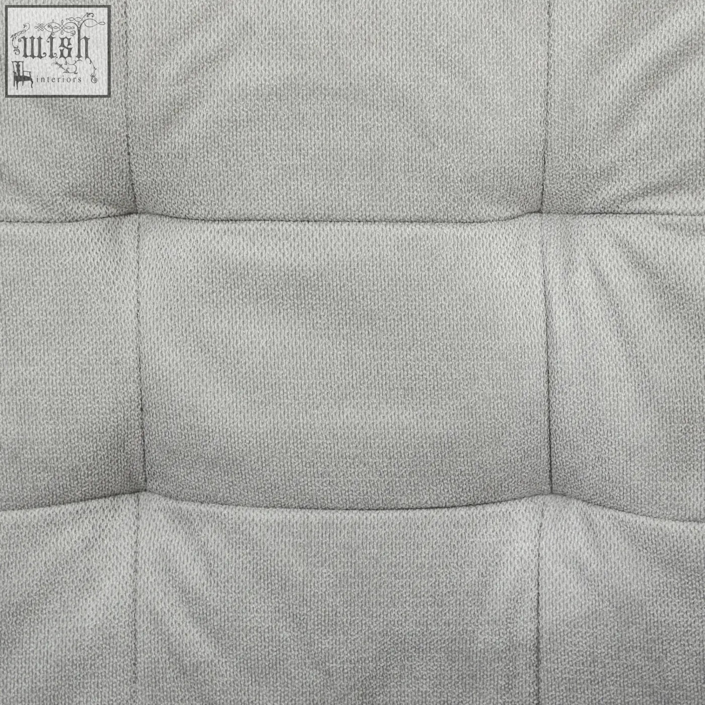 Light grey tufted cotton couch cushion with stitched square panels on homcom modern 2 seater sofa with wood legs
