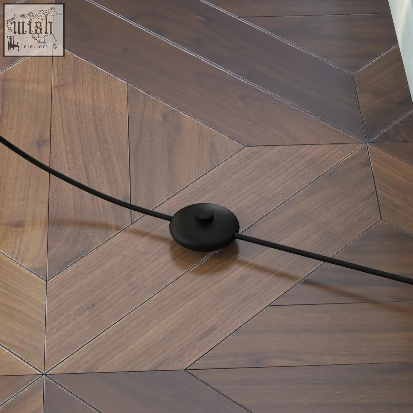 Black circular matte floor lamp base for homcom modern shelf lamp with two middle shelves and dual ambient light