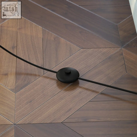 Black circular matte floor lamp base for homcom modern shelf lamp with two middle shelves and dual ambient light