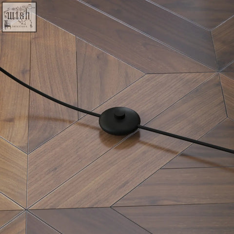 Black matte finished base of homcom modern shelf floor lamp with two middle shelves for living room and bedroom use