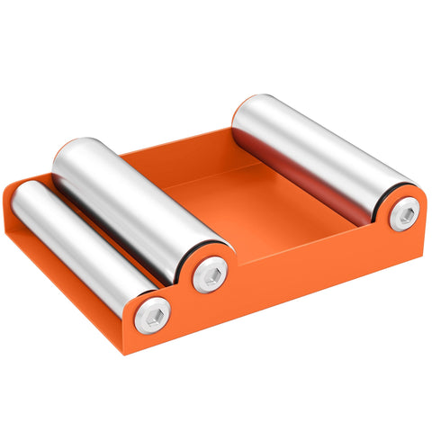 Orange homcom motorcycle wheel roller stand with steel frame and three polished aluminium rollers for tyre cleaning