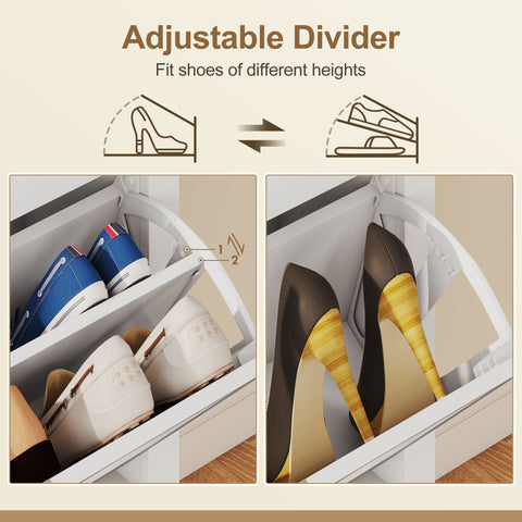 White adjustable shoe divider for homogen narrow shoe cabinet boho slim shoe storage cabinet organizing shoes