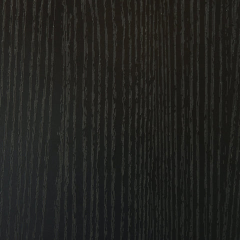 Black wood-grain particle board surface of HOMCOM open wardrobe with aluminium hanging rail and storage shelves on wheels