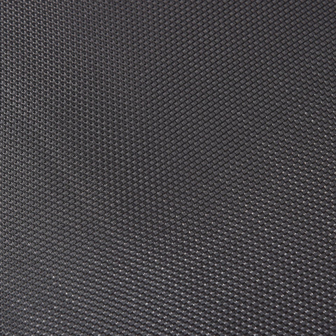 Black woven nylon fabric with tight diamond pattern on homcom mini fitness trampoline metal frame and safety pad
