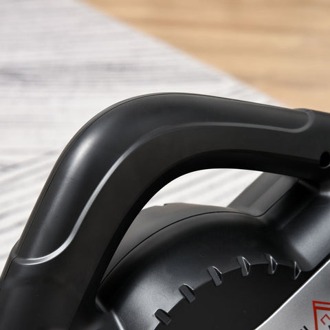Black plastic handle with ergonomic curve and textured grip on homcom pedal exerciser resistance knob near lcd display