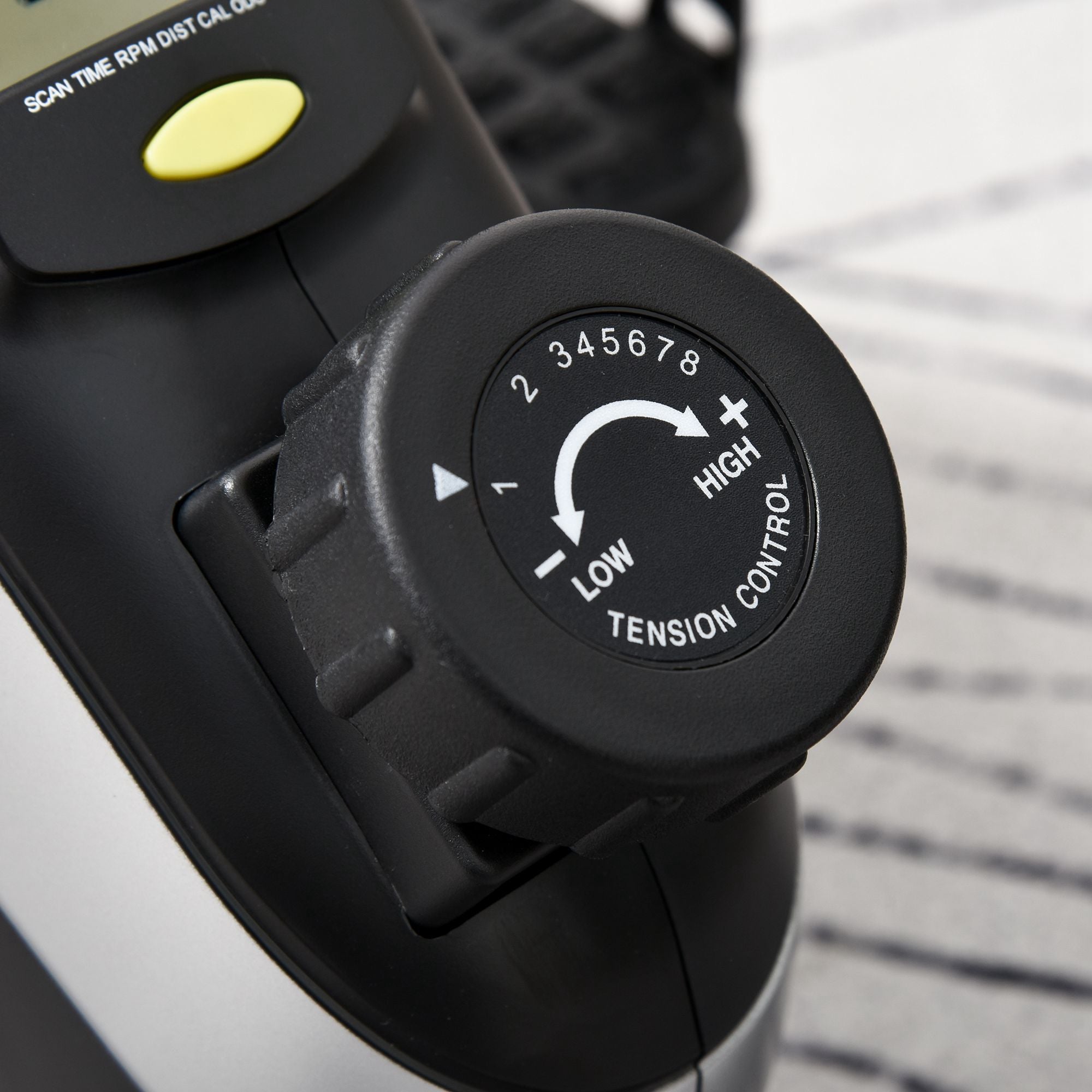 Black plastic tension control dial with numbered resistance levels for homcom pedal exerciser with lcd display battery required